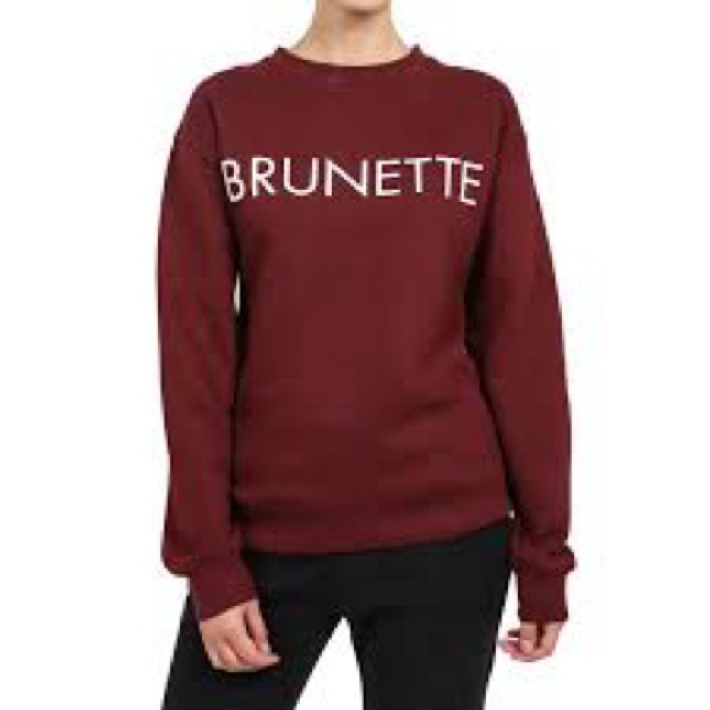 Brunette The Label Burgundy Pullover